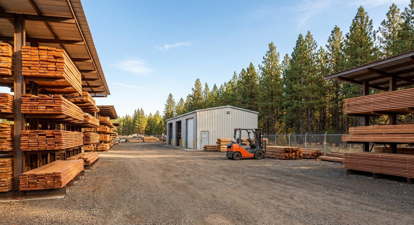 Cedar lumber yard